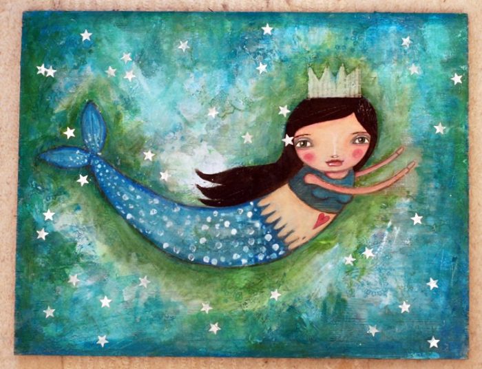 Whimsy Mermaid - Art Print - Willowing Arts