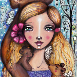 Goldilocks & The 3 Compassionate Bears - Original Painting - Willowing Arts
